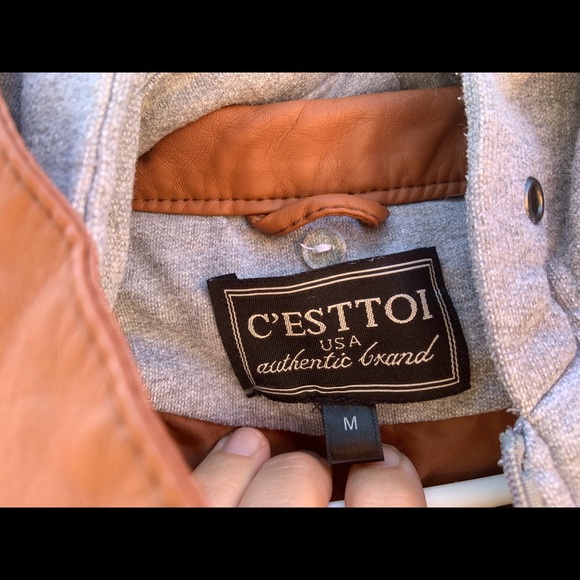 C’esstoi Faux Leather Sweat hoodie - size M - Picture 5 of 5